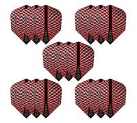 Harrows Silika Lot de 5 ailettes de fléchettes n°6 (15 ailettes au total) 100 microns, extra solides, fabriquées au Royaume-Uni, accessoires de fléchettes professionnels I ailettes de fléchettes