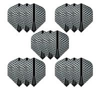 Harrows Silika No2 Dart Flights | 5 x Sets Darts Flights (15 Flights Total) I 100 Micron Dart Flights I Premium Extra Strong Made in UK I Professional Darts Accessories I Black Dart Flights
