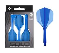 Harrows Solo Système de vol et d'arbre intégré - 3 ailettes moulées et tiges - Construction monobloc Aero Core - Design fixe à 90° pour plus de stabilité - Bleu midi