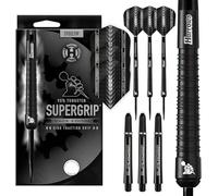 Harrows - SUPERGRIP Black Edition 90% Tungstène, Jeu de fléchettes à Pointe Acier. Disponible en Quick Point et Fixed Point - 21 g, 22 g, 23 g, 24 g, 25 g, 26 g, 28 g et 30 g