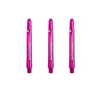 Harrows Supergrip Lot de 3 tiges de fléchettes courtes en polycarbonate, anneaux usinés Rose