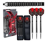 Harrows Supergrip Ultra Jeu de fléchettes à Pointe en Acier tungstène 90% tungstène Disponible en 21 g, 22 g, 23 g, 24 g, 25 g, 26 g, 28 g et 30 g - Comprend des tiges en Carbone SuperGrip, des