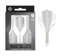 Harrows Système de vol et d'arbre intégré Solo - 3 ailettes moulées et arbres - Construction monobloc Aero Core - Design fixe à 90° pour plus de stabilité - Court transparent