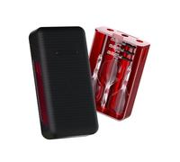 Harrows Vault Étui de fléchettes en plastique rigide de qualité supérieure, compatible avec 3 fléchettes entièrement assemblées, système de vol/arbre intégré de rechange, rouge/noir, Taille unique