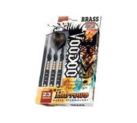 Harrows voodoo fléchettes en laiton pointe en acier jaune noir 23g 7324.23