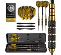 Harrows Wolfram Infinity Fléchettes 97% tungstène | Jeu de fléchettes à Pointe Souple| 18g et 20g | Comprend des tiges Supergrip Fusion et des ailettes Prime de 100 microns-19g