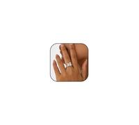 Harry and Henry Bague de pouce en or pour femme/homme - Design audacieux et asymétrique - Forme ondulée - Réglable - Bijou de déclaration avec anneau ouvert, Métal, Aucune pierre précieuse