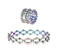 Harry and Henry Bracelet 2 en 1 extensible rétractable pour femme - Bracelet à maillons flexibles en oxyde de zirconium - Bijoux d'anniversaire, [Adjustable], Métal, Pas de gemme