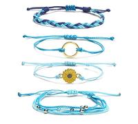 Harry and Henry Bracelets d'amitié pour femme, cadeaux de Noël, bracelets de cheville étanches, bracelets à cordes réglables, bijoux, cadeaux d'amitié, adjustable, Résine, Autre