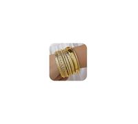 Harry and Henry Bracelets en or pour femme - Bracelet empilable bohème indien - Ne ternit pas - Cadeau idéal, Adjustable, Alliage, Pas de gemme