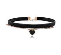 Harry and Henry Collier ras du cou en velours avec cœur pour femme - Collier ras du cou réglable en velours noir gothique, Ras de, Autre