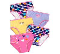 Harry Bear Culottes Filles, Pack de 5 Shorty Fille en Coton, Culottes Coeurs sous-Vêtements Enfant, Multicolore 6-7 Ans