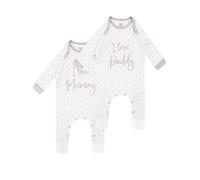 Harry Bear Dors Bien Bébé Pack de 2 'Maman' et 'Papa' Blanc 9-12 Mois