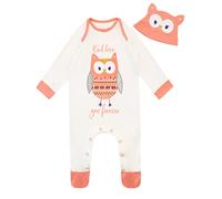 Harry Bear Dors Bien et Chapeau Bébé Fille Hibou Blanc 9-12 Mois