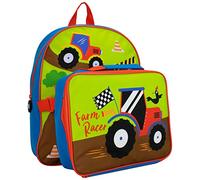 Harry Bear Enfants Ensemble Sac à Dos et Sac à Lunch Multicolore Tracteur