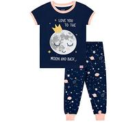 Harry Bear - Ensemble De Pyjamas Bien Ajusté - Lune - Fille - Bleu - 5-6 Ans