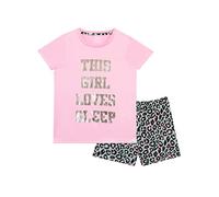 Harry Bear Ensemble De Pyjamas Court Fille Slogan de Sommeil Rose 7-8 Ans