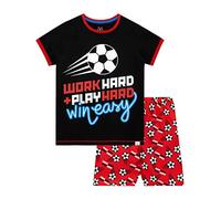 Harry Bear - Ensemble De Pyjamas Court - Football - Garçon - Noir - 8-9 Ans