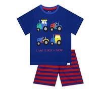 Harry Bear - Ensemble De Pyjamas Court - Tracteurs - Garçon - Bleu - 5-6 Ans