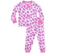 Harry Bear Imprimé Léopard Pyjama Enfant Fille | Léopard Pyjama Fille | Pyjama Hiver Fille | Rose 10-11 Ans