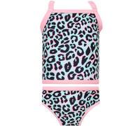 Harry Bear Maillot De Bain Fille | Maillots Deux Pièces Fille | Tankini à Imprimé Léopard | Bleu 3-4 Ans