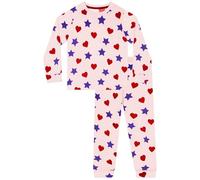 Harry Bear Pyjama Enfant Fille, Pyjama Polaire Fille Étoiles Et Cœurs, Rose 5-6 Ans