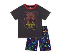 Harry Bear Pyjama Gaming | Pyjamas Garçon A Manches Courtes | Pyjama Gamer pour Garçon | Ensemble De Pyjamas pour l'Été | Bleu 8-9 Ans