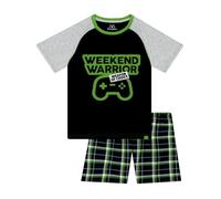 Harry Bear Pyjama Garçon, Pjs Gamer pour Garçons, Pyjamas d'Été sur Le Thème du Jeu Vidéo, Ensemble de Pyjama Court, Noir, 10-11 Ans