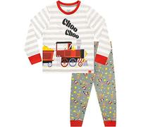 Harry Bear Pyjama Train Garçon Gris 5-6 Ans Vêtements de Nuit Manches Longues pour Enfants
