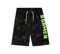 Harry Bear Shorts de Bain Gaming pour Garçon Maillot de Bain Enfant Noir 9-10 Ans