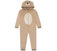 Harry Bear Surpyjama Garcon, Combinaison Pyjama Enfant Ours, Pyjama Combinaison Enfant avec Orielles 3D, Marron 5-6 Ans