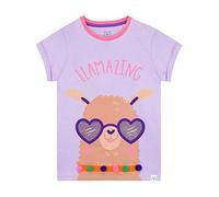 Harry Bear - T-Shirt - Lama - Fille - Violet - 5-6 Ans