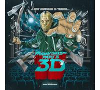 Friday The 13Th Part III Édition Limitée Vinyle Métallique Tourbillon Rouge et Bleu A