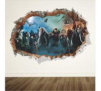 Harry Potter 3D Trou Affiche Murale Poudlard École Stickers Muraux Monde Magique Décorations Pour Enfants Chambre Stickers Décoratif Décor 50 * 70Cm Environ
