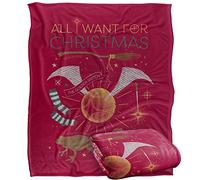 Harry Potter All I Want for Christmas! Couverture Douce au Toucher Soyeux sous Licence Officielle 152 x 127 cm