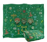 Harry Potter and The Deathly Hallows Part 2 Harry Potter Chibi Holiday Plaid Ultra Doux au Toucher Soyeux - 152 x 127 cm