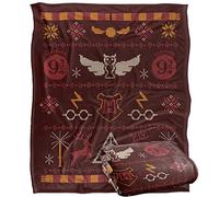 Harry Potter and The Deathly Hallows Part 2 Harry Potter Icon Pattern Plaid Ultra Doux au Toucher Soyeux - 152 x 127 cm