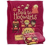 HARRY POTTER Back to Hogwarts Platform 9 3 4 Chibis Plaid Ultra Doux au Toucher Soyeux - 152 x 127 cm