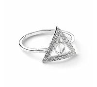 HARRY POTTER Bague reliques de la mort en argent sterling avec cristaux Taille XL, taille unique, Argent sterling