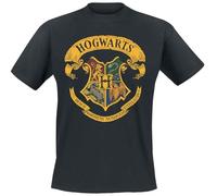 Harry Potter Blason Poudlard Homme T-Shirt Manches Courtes Noir 4XL