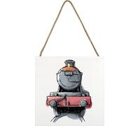 Harry Potter - Bloc de bois, "Poudlard Express" PM6153 (20 cm x 20 cm) (Blanc/Gris/Rouge)