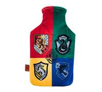 Harry Potter Bouillotte Eau Chaude, Poudlard Sac Eau Chaude, Velours Doux au Toucher, Gryffindor Slytherin Hufflepuff Ravenclaw, Thérapie Chaude et Froide, Capacité 1,5 L