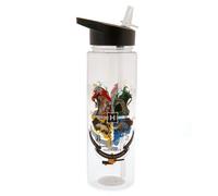 Harry Potter - Bouteille d'eau, Blason de Poudlard, Plastique TA8698 (Taille unique) (Transparent/Noir/Rouge)