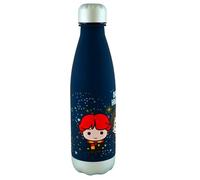 Harry Potter - Bouteille d'eau Chibi bleu marine douce au toucher - 650 ml - Bouteille d'eau en plastique 100 % toxique et sans BPA - Anti-fuite - Pour école - Réutilisable et multifonction - Taille :