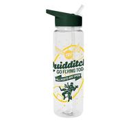 Harry Potter - Bouteille d'eau "Clubhouse Quidditch", plastique, 700ml PM10695 (24 cm x 8 cm x 8 cm) (Blanc/Noir/Jaune)