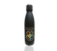 Harry Potter Bouteille d'eau pour enfants - 650 ml - Bouteille en plastique noir avec blason de Poudlard - Sans BPA, étanche, réutilisable - Bouteille d'école pour garçons et filles - Cadeau pour les