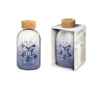 Stor Bouteille en verre Harry Potter Motif Poudlard – Couvercle en bambou réutilisable 620 ml