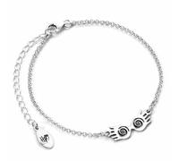 HARRY POTTER Bracelet à breloques Luna Specs en argent sterling, taille unique, Argent sterling