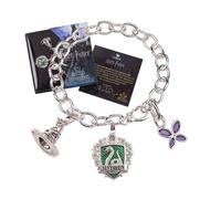 Harry Potter Bracelet Avec Pendentifs Plaqué Argent Lumos Slytherin