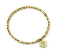 Harry Potter Bracelet en acier inoxydable avec perles dorées, taille unique, Acier inoxydable, Pas de gemme